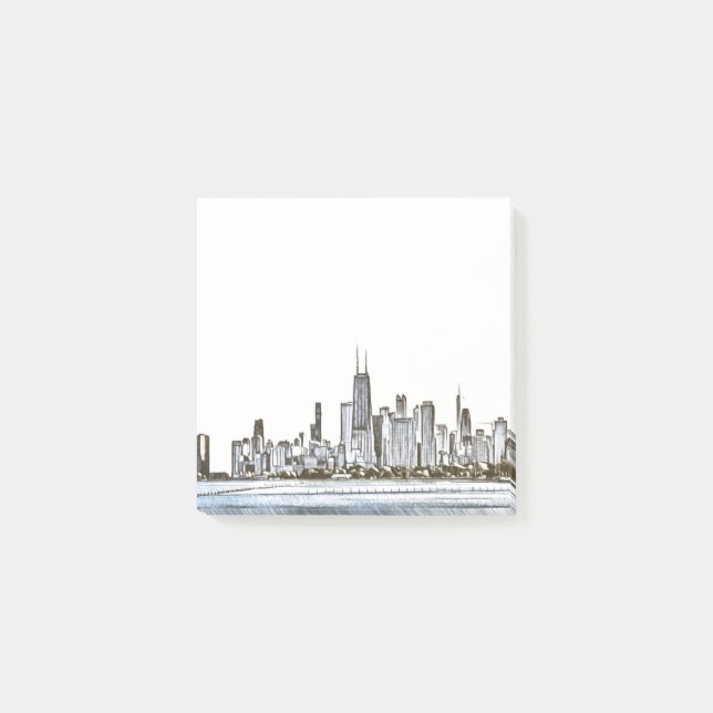 Chicago Skyline Post-it Notes (Framsida)