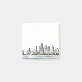 Chicago Skyline Post-it Notes Block