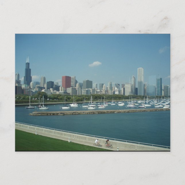 Chicago Skyline Postcard Vykort (Framsida)