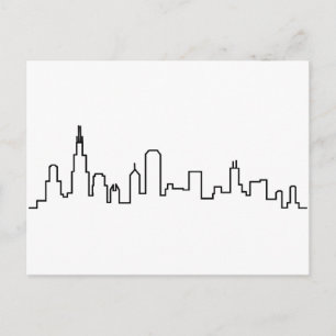 Chicago Skyline Postcard Vykort