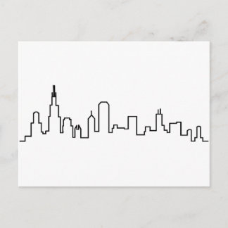 Chicago Skyline Postcard Vykort