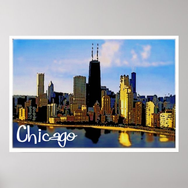 Chicago Skyline Poster (Framsidan)
