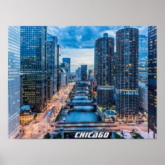 Chicago Skyline Poster (Framsidan)