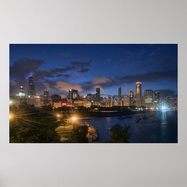 Chicago Skyline Poster (Framsidan)