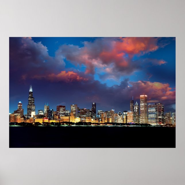 Chicago Skyline Poster (Framsidan)