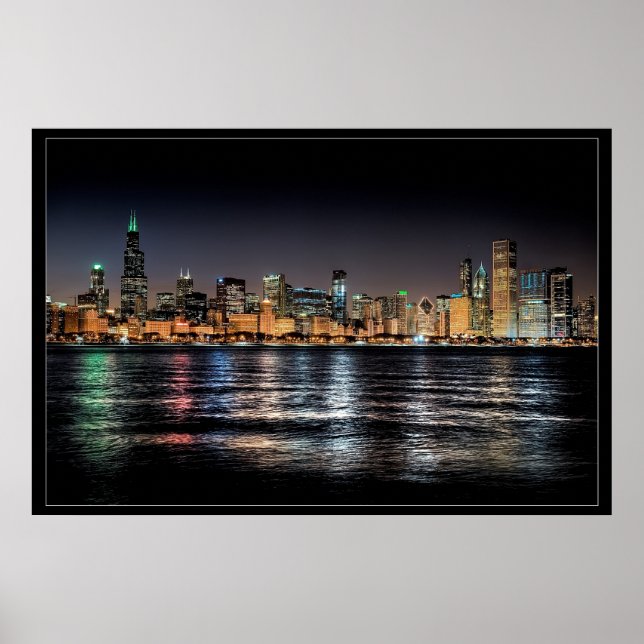 Chicago Skyline Poster (Framsidan)