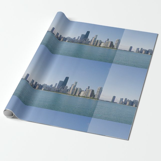 Chicago Skyline Presentpapper (Utrullad)