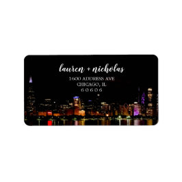 Chicago Skyline Return-adressetikett Adressetikett