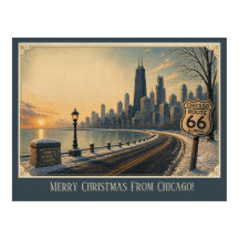 Chicago Skyline Route 66 Holiday Escape