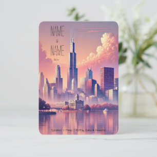 Chicago Skyline RSVP-kort OSA Kort