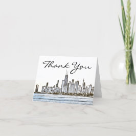 Chicago Skyline - tack för ditt kort