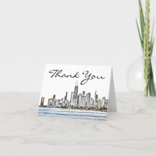 Chicago Skyline - tack för ditt kort