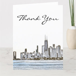 Chicago Skyline - tack för ditt kort
