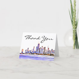 Chicago Skyline - tack för ditt kort