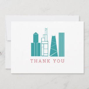 Chicago Skyline Tacksamhetskort Tack Kort