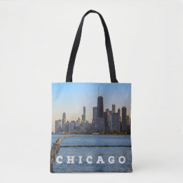 Chicago Skyline Tote Bag Tygkasse