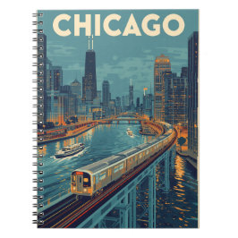 Chicago Skyline Travel Anteckningsbok