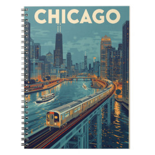 Chicago Skyline Travel Anteckningsbok