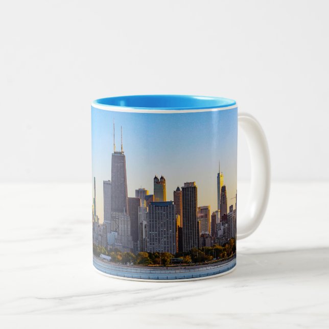 Chicago Skyline Two-Tone Coffee Mugg (Framsida höger)