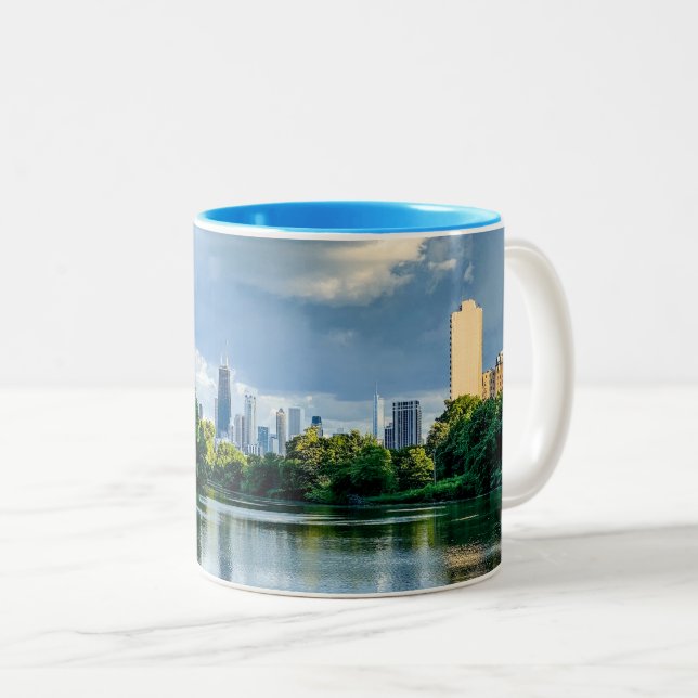 Chicago Skyline Two-Tone Coffee Mugg (Framsida höger)