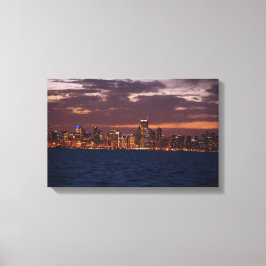 Chicago Skyline vid sunset canavas print Canvastryck
