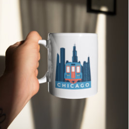 Chicago Skyline Vintage resor Kaffemugg