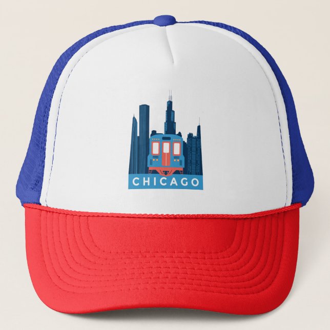 Chicago Skyline Vintage Travel  Keps (Framsida)