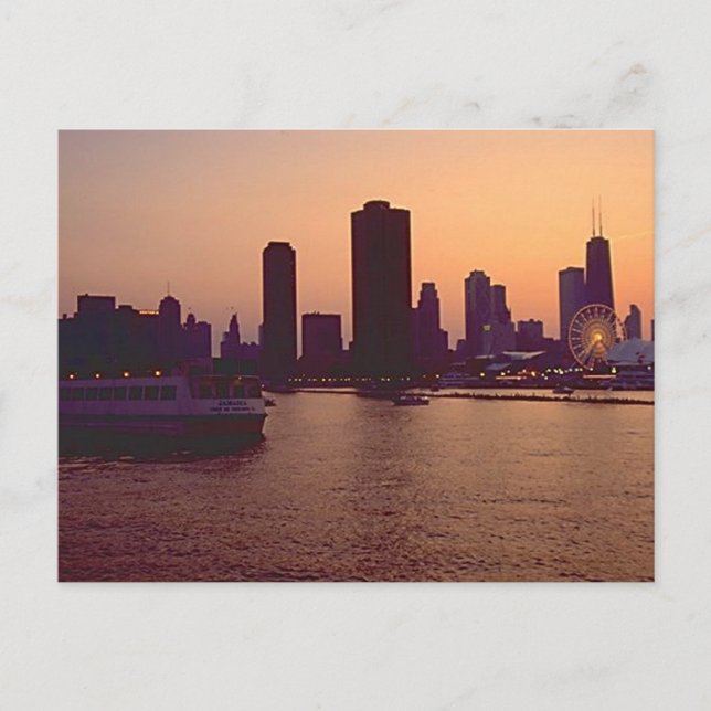 Chicago Skyline Vykort (Framsida)