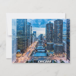 Chicago Skyline Vykort