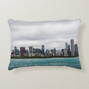 Chicago skylinechicago, skylin, flyg, arkitekt prydnadskudde
