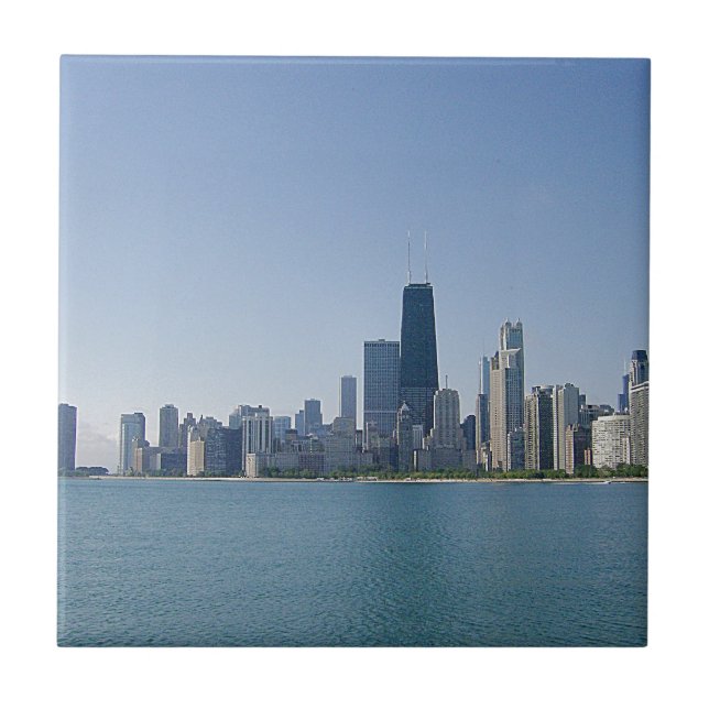 Chicago-skylinen Kakelplatta (Framsidan)