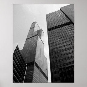 Chicago skyscraper poster