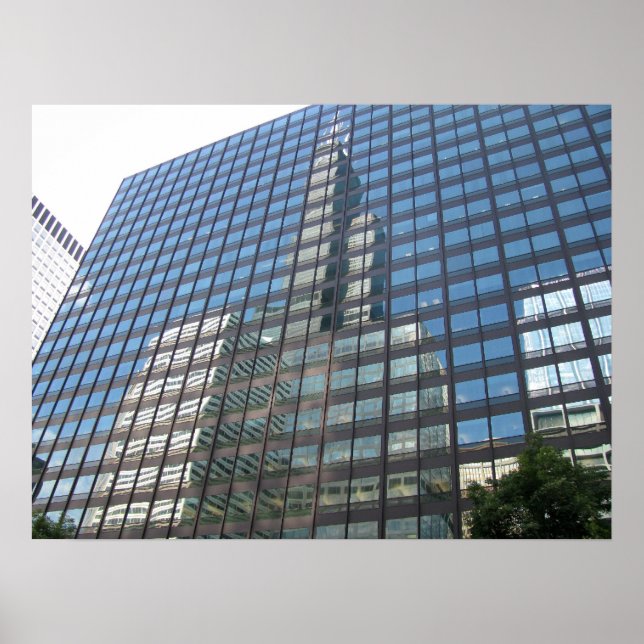 Chicago-Skyscraper som visats från floden Poster (Framsidan)