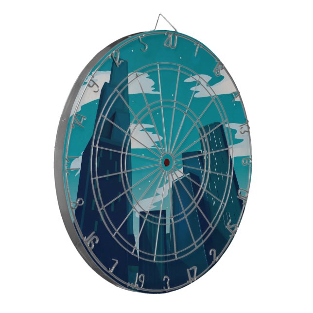 Chicago Skyscrapers Darttavla (Vänstra Framsidan)