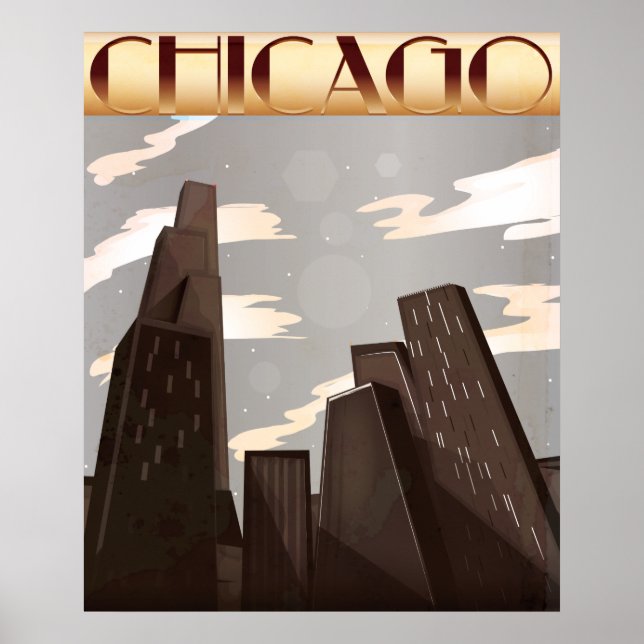 Chicago Skyscrapers Poster (Framsidan)