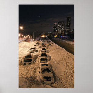 Chicago Snöstorm 2011 Poster