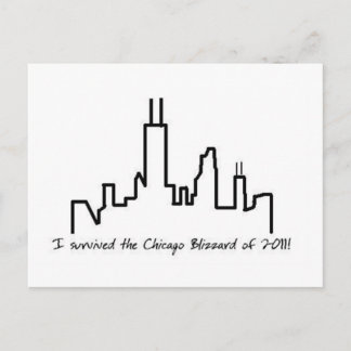 Chicago Snöstorm vykort