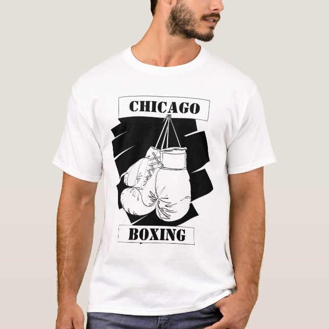 Chicago som boxas handskar tee shirt (Framsida)
