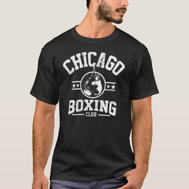 Chicago som boxas klubben t shirt (Framsida)
