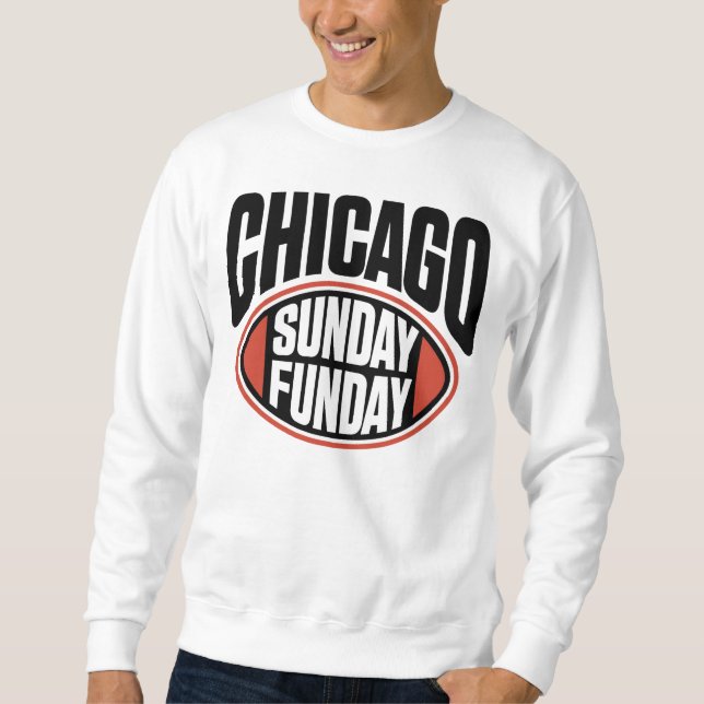 Chicago söndag Funday Lång Ärmad Tröja (Framsida)