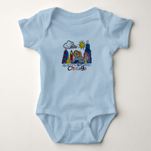 Chicago Söt Siluett T Shirt