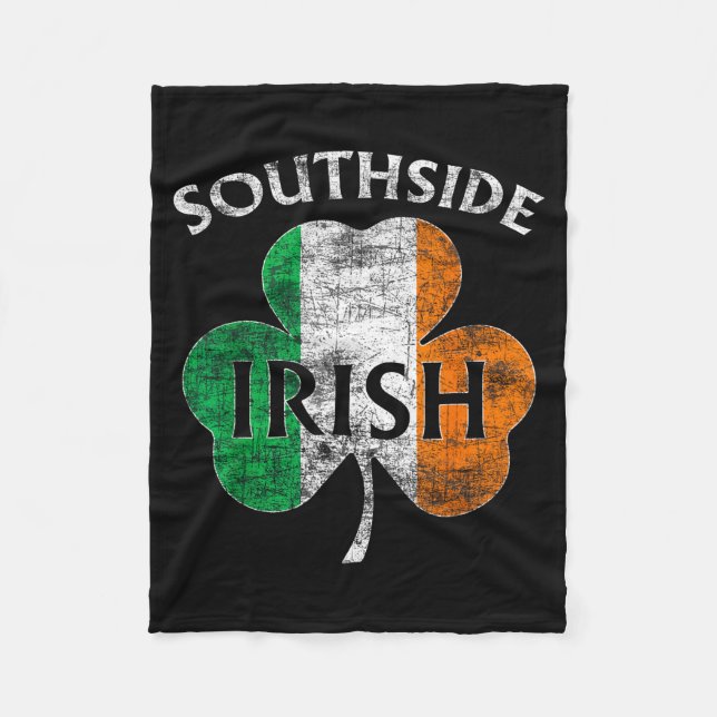Chicago Southside Irish Flag St. Patrick's Day  Fleecefilt (Framsidan)