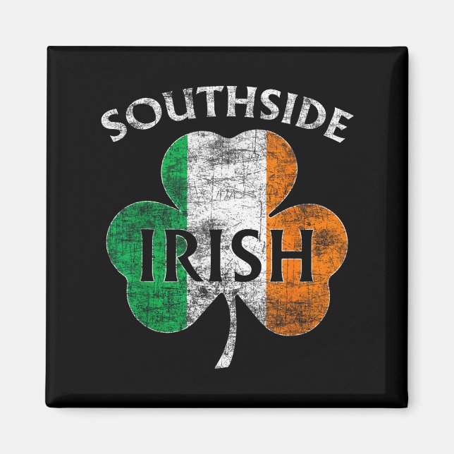 Chicago Southside Irish Flag St. Patrick's Day  Magnet (Framsidan)
