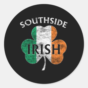 Chicago Southside Irish Flagga St patrick's day Runt Klistermärke