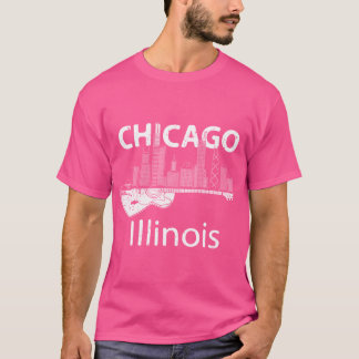 Chicago Souvenir Manar Illinois Gift Music Electri T Shirt