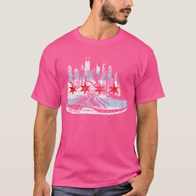 Chicago Springer Springa Marathons Running Joggare T Shirt (Framsida)