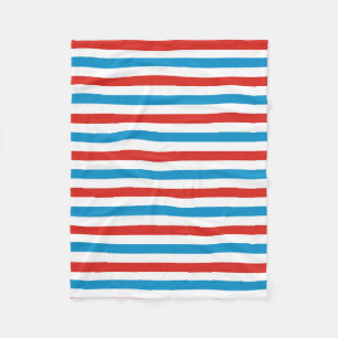 chicago stad USA amerika flagga ränder mönster blå Fleecefilt
