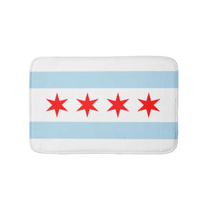 Chicago stadsflagga badrumsmatta