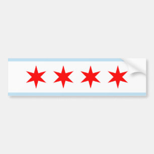 Chicago stadsflagga bildekal