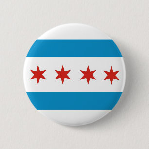 chicago stadsflagga USA Amerika Knapp
